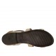 Sandalo da donna con cinturino e fiore in camoscio beige tacco 1 - Misure disponibili: 42, 43, 44, 45, 46