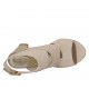Sandalo da donna in camoscio e camoscio stampato glitterato rosa cipria tacco 7 - Misure disponibili: 34, 42, 43, 44
