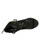 Zapato abierto para mujer con cremallera en gamuza perforada imprimida brillante negra tacon 7 - Tallas disponibles:  33, 34, 43, 46