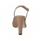Sandalo da donna con plateau, catena e frange in pelle rosa beige tacco 11 - Misure disponibili: 32, 33, 34, 42