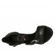 Scarpa aperta da donna con cinturino e fibbia in pelle nera tacco 11 - Misure disponibili: 32, 33, 34, 42, 43, 44, 45, 46, 47