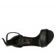 Scarpa aperta da donna con cinturino in pelle nera tacco 11 - Misure disponibili: 32, 33, 34, 42, 43, 45, 46, 47