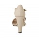 Scarpa aperta da donna con cinturino e fibbia in pelle nude tacco 11 - Misure disponibili: 32, 33, 34, 42, 43, 45, 46, 47