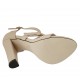 Scarpa aperta da donna con cinturino e fibbia in pelle nude tacco 11 - Misure disponibili: 32, 33, 34, 42, 43, 45, 46, 47