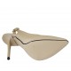 Chanel da donna con plateau in pelle nude perlata tacco 12 - Misure disponibili: 33, 34, 43, 44, 45