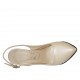 Slingback für Damen mit Plateau aus perligem nudefarbenem Leder Absatz 12 - Verfügbare Größen:  33, 34, 43, 44, 45