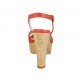 Woman's strap sandal with platform in red printed laminated suede heel 12 - Available sizes:  32, 33, 34, 42, 43, 44
