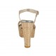 Woman's strap sandal with platform in platinum printed laminated suede heel 12 - Available sizes:  34, 42, 43, 44