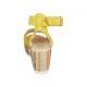 Sandalia para mujer con plataforma y cinturon en gamuza amarillo y cuña multicolor 6 - Tallas disponibles:  42