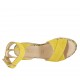 Sandalo con cinturino e plateau in camoscio giallo con zeppa rivestita multicolore 6 - Misure disponibili: 31, 34, 42, 43, 44, 45