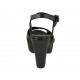 Sandalo con cinturino da donna con plateau in pelle laminata nera tacco 10 - Misure disponibili: 32, 33, 34, 42, 43, 44, 45