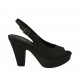 Sandalo da donna glitterato nero con plateau e tacco 10 - Misure disponibili: 32, 33, 34, 43