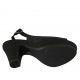 Sandalo da donna glitterato nero con plateau e tacco 10 - Misure disponibili: 32, 33, 34, 43