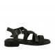 Sandalo da donna in pelle e vernice nera tacco 2 - Misure disponibili: 32, 33, 34, 43, 44