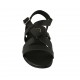 Sandalo da donna in pelle e vernice nera tacco 2 - Misure disponibili: 32, 33, 34, 43, 44