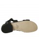Sandalo da donna in pelle e vernice nera tacco 2 - Misure disponibili: 32, 33, 34, 43, 44