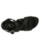 Sandalo da donna in pelle e vernice nera tacco 2 - Misure disponibili: 32, 33, 34, 43, 44