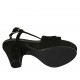 Sandalo da donna con plateau in camoscio nero stampato platino tacco 10 - Misure disponibili: 32, 33, 34, 42, 43, 44, 45