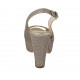 Sandale pour femmes tressée laminée taupe avec plateforme et talon 10 - Pointures disponibles:  31, 32, 33, 34, 43, 45
