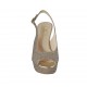 Sandale pour femmes tressée laminée taupe avec plateforme et talon 10 - Pointures disponibles:  31, 32, 33, 34, 43, 45