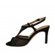Sandalo da donna in camoscio e rete laminata nera tacco 7 - Misure disponibili: 31, 32, 33, 34, 42, 43, 44, 45, 47