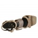Sandalo da donna con cinturino e fibbia glitterata multicolore in camoscio taupe tacco 8 - Misure disponibili: 32, 33, 43, 44, 46