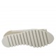 Woman's pump with bow in white leather and beige suede wedge heel 5 - Available sizes:  32, 42, 43, 44, 45