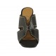 Sabot aperto da donna con borchie in pelle nera tacco 8 - Misure disponibili: 32, 33, 42