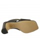 Sabot aperto da donna con borchie in pelle nera tacco 8 - Misure disponibili: 32, 33, 42