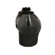 Woman's pump with bow in black leather and pierced leather wedge heel 3 - Available sizes:  32, 33, 34, 42, 43, 44, 45
