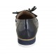 Mocassin pour femmes avec glands en cuir verni bleu talon compensé 2 - Pointures disponibles:  33, 43