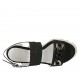 Sandale pour femmes avec elastique et chaîne en cuir noir talon compensé 5 - Pointures disponibles:  32, 34, 42, 44, 45
