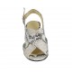 Sandalo da donna in pelle stampata multicolore tacco 5 - Misure disponibili: 33, 43, 44, 45