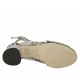 Woman's sandal in multicolored printed leather heel 5 - Available sizes:  33, 43, 44, 45