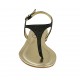 Sandalo infradito da donna con strass in camoscio nero tacco 1 - Misure disponibili: 33, 34, 42, 43, 44, 45