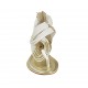 Scarpa aperta a infradito da donna con cerniera in pelle bianca, platino e stampata platino tacco 1 - Misure disponibili: 33, 34, 42, 43, 44, 45