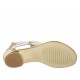 Chaussure ouverte entredoigt pour femmes avec fermeture éclair en cuir blanc, platine et imprimé platine talon 1 - Pointures disponibles:  33, 42, 43