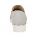 Mocassino da donna con accessorio e plantare estraibile in camoscio grigio zeppa 3 - Misure disponibili: 33, 42, 45