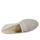 Mocassino da donna con accessorio e plantare estraibile in camoscio grigio zeppa 3 - Misure disponibili: 33, 42, 45
