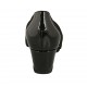Woman's pump in black transparent fabric and patent leather with removable insole wedge heel 5 - Available sizes:  34, 43, 44