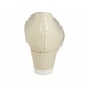 Decolté da donna in tessuto trasparente e vernice beige con plantare estraibile zeppa 5 - Misure disponibili: 34, 42, 43, 44, 45