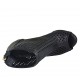 Zapato abierto en punta para mujer con plataforma y cremallera en piel y piel perforada negra tacon 11 - Tallas disponibles:  34, 42