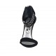 Scarpa aperta da donna con cerniera, strass ed elastico in camoscio nero tacco 11 - Misure disponibili: 32, 33, 34, 42, 43, 44, 46, 47
