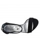 Zapato abierto con estras, elastico y cremallera en gamuza negra tacon 11 - Tallas disponibles:  32, 33, 34, 42, 43, 44, 46, 47