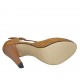 Zapato abierto para mujer con cinturon salomé y plataforma en gamuza brun claro tacon 11 - Tallas disponibles:  33, 34, 42, 43