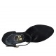 Scarpa aperta da donna con cinturino Charleston e plateau in camoscio nero tacco 11 - Misure disponibili: 33, 34, 42, 43, 44, 45, 46