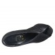 Sandalo da donna con plateau in pelle forata nera tacco 11 - Misure disponibili: 32, 33, 34, 42, 44