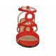 Sandalo da donna in camoscio rosso con cinturino tacco 4 - Misure disponibili: 32, 33, 34, 42, 43, 44, 45, 46