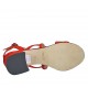 Sandalo da donna in camoscio rosso con cinturino tacco 4 - Misure disponibili: 32, 33, 34, 42, 43, 44, 45, 46