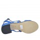 Sandalo da donna con cinturino in camoscio bluette tacco 4 - Misure disponibili: 32, 33, 34, 42, 43, 44, 45, 46